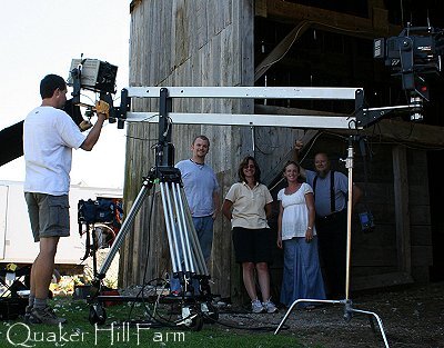 Animal Planet film crew and Quaker Farm family